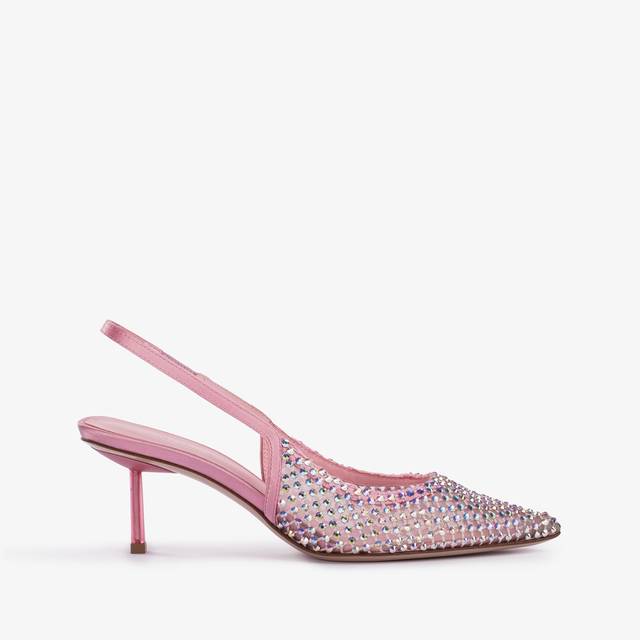 Le Silla Slingback gioiello rete rosa dea e Cristalli