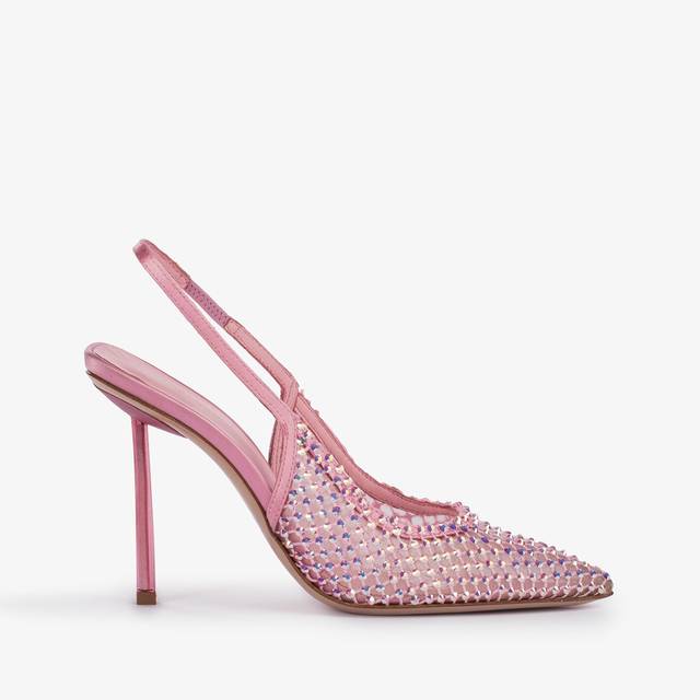 Le Silla Slingback gioiello rete rosa dea e Cristalli