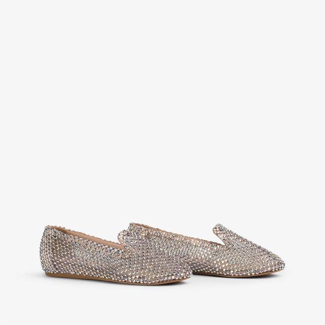 Le Silla Slipper Gioiello Rete Nude Skin E Cristalli