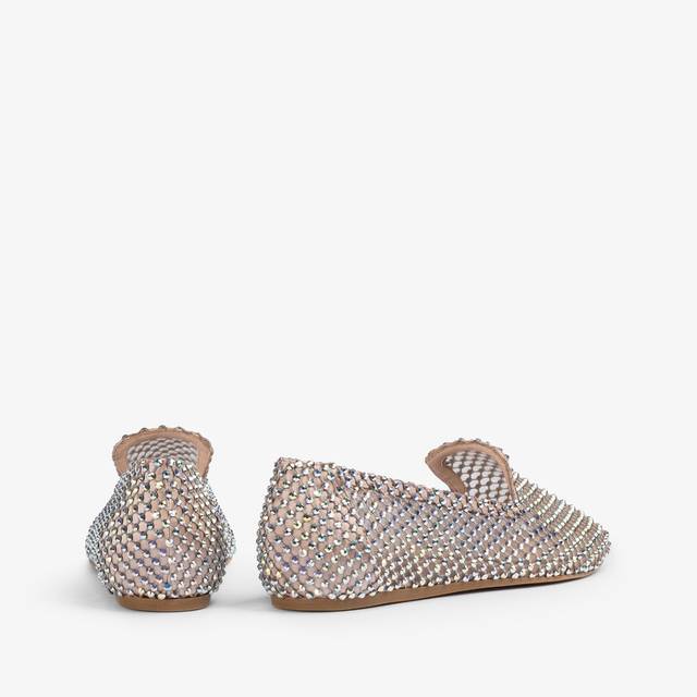 Le Silla Slipper Gioiello Rete Nude Skin E Cristalli