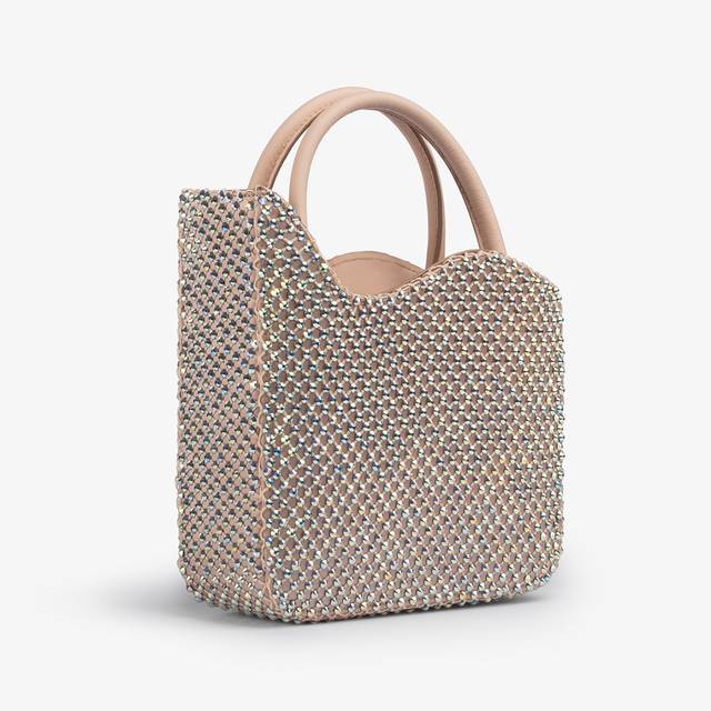 Le Silla Small Bag Gioiello Rete Nude Skin E Cristalli