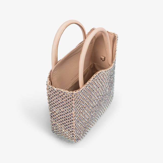 Le Silla Small Bag Gioiello Rete Nude Skin E Cristalli