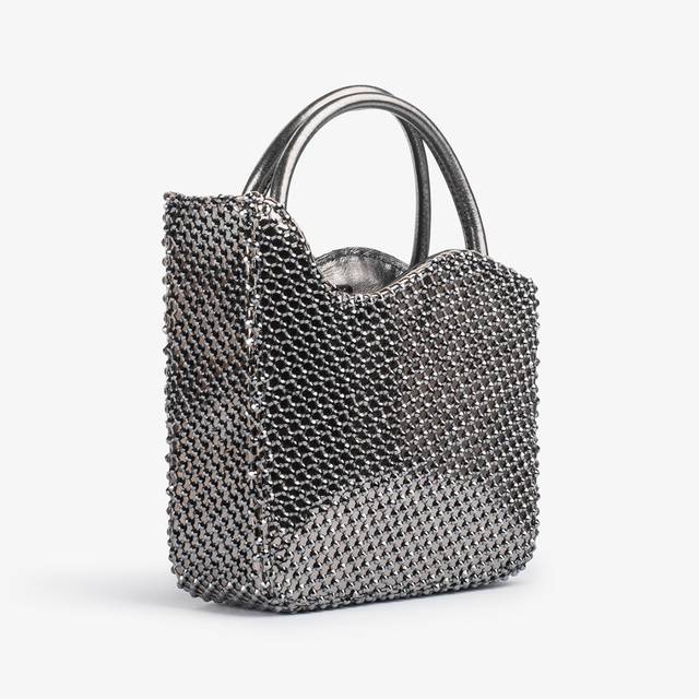 Le Silla Small Bag Gioiello Rete Peltro E Cristalli
