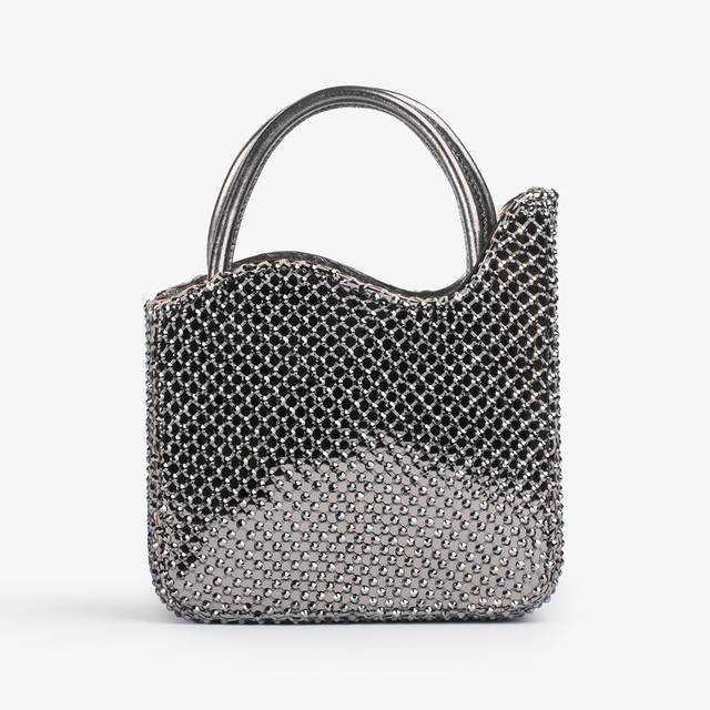 Le Silla Small bag gioiello rete peltro e Cristalli