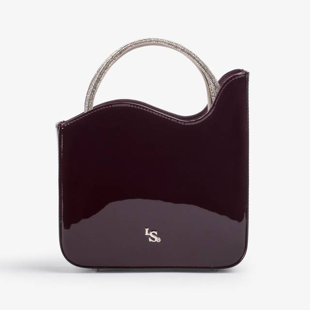 Le Silla Small bag vernice rossa cherry e Cristalli