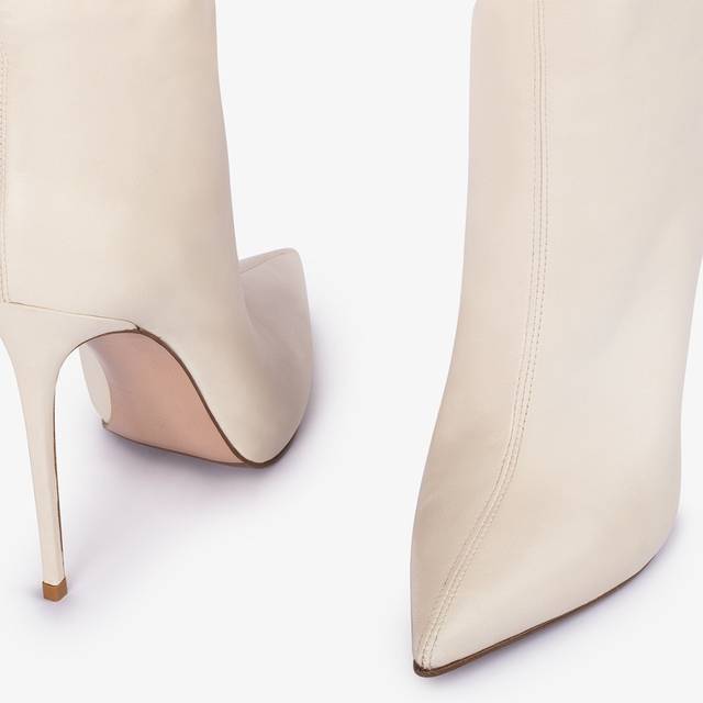 Le Silla Stivale Sopra Al Ginocchio Oversize Nappa Bianco Milk