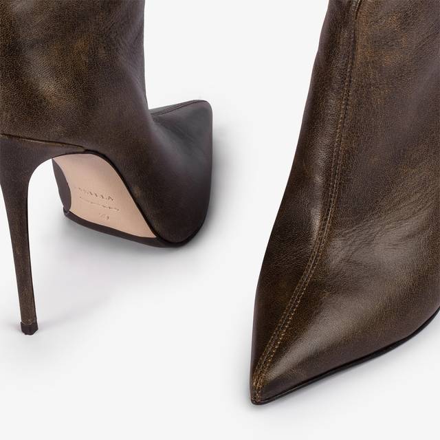 Le Silla Stivale Sopra Il Ginocchio Oversize Effetto Vintage Marrone