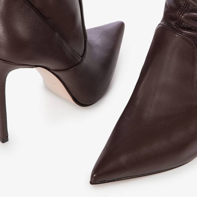 Le Silla Stivale Sopra Il Ginocchio Pelle Vegan Stretch Marrone Ebano