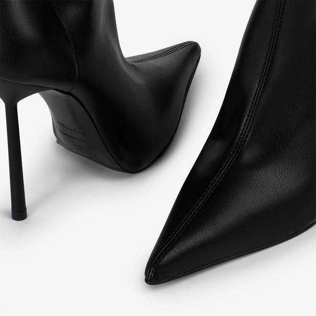 Le Silla Stivale Sopra Il Ginocchio Pelle Vegan Stretch Nero