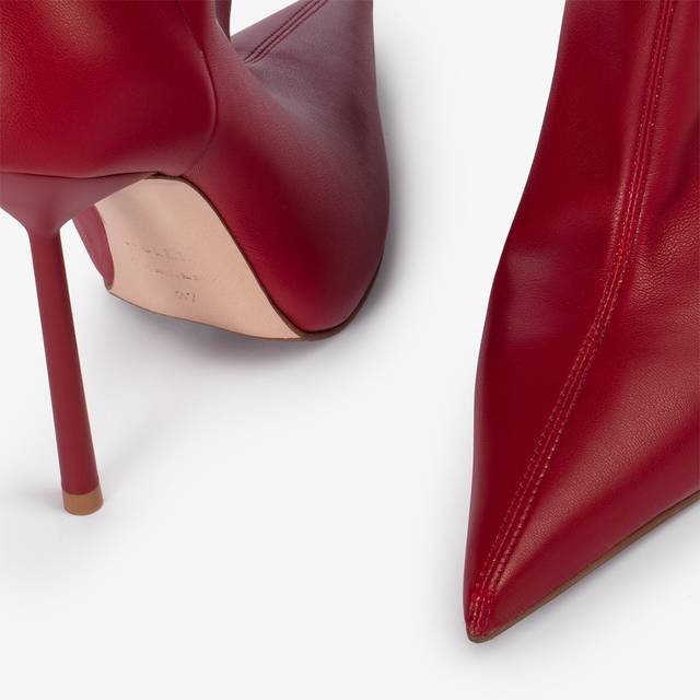 Le Silla Stivale Sopra Il Ginocchio Pelle Vegan Stretch Rosso