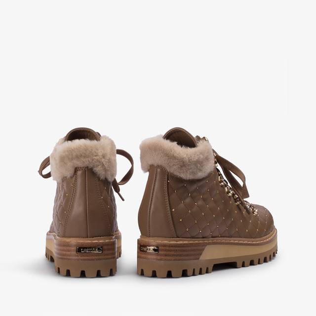 Le Silla Stivaletto Trekking Pelle Marrone Ginger Con Fodera Montone