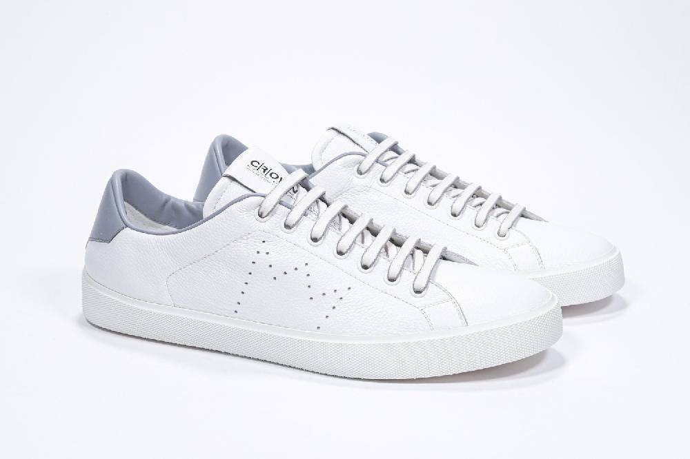 Leather Crown LC06 | Grigio Chiaro & Bianche - Basse - Uomo