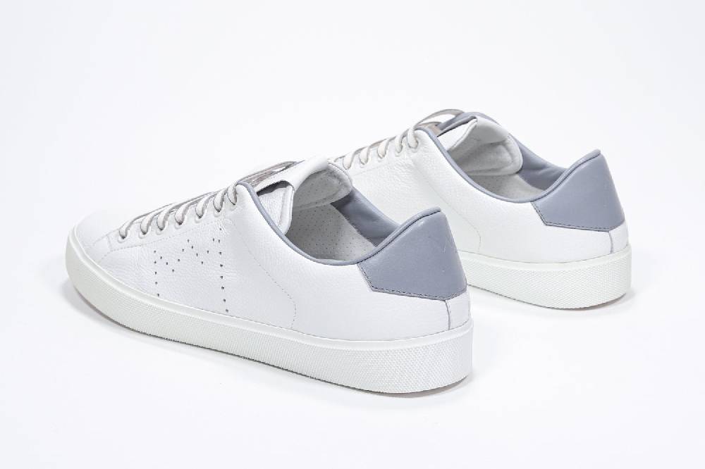 Leather Crown LC06 | Grigio Chiaro & Bianche - Basse - Uomo