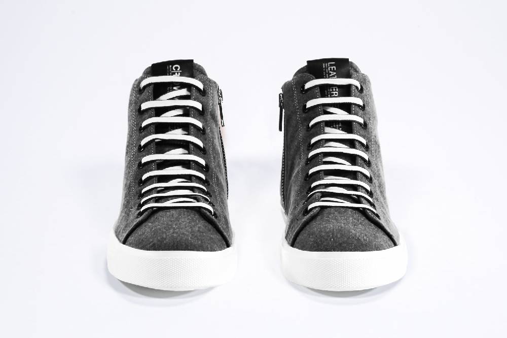 Leather Crown EARTH | Demin Nero - Mid Top - Uomo