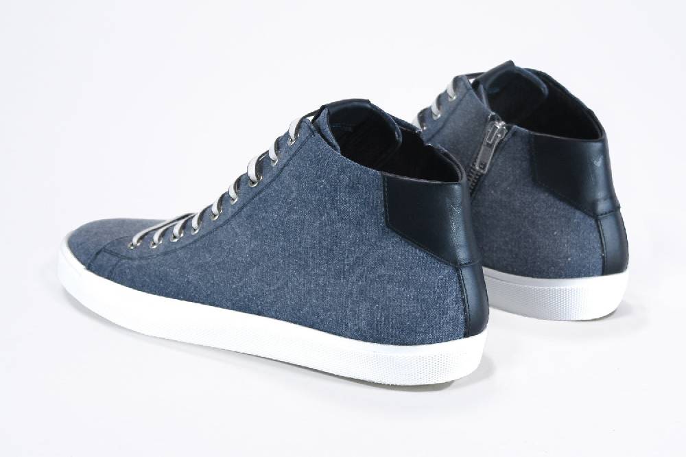 Leather Crown EARTH | Denim Blue - Mid Top - Uomo