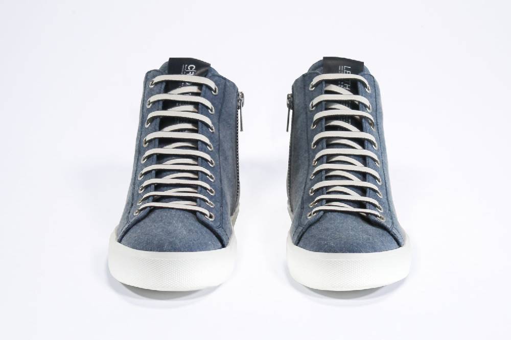 Leather Crown EARTH | Denim Blue - Mid Top - Uomo