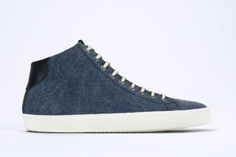 Leather Crown EARTH | Denim Blue - Mid Top - Uomo
