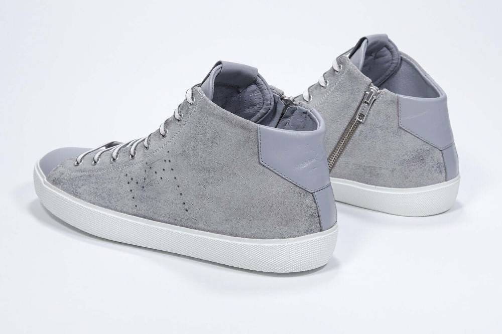 Leather Crown EARTH | Grigio Chiaro - Alte - Uomo