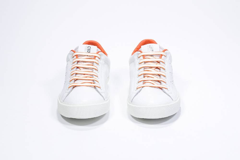 Leather Crown LC06 | Arancioni & Bianche - Basse - Donna