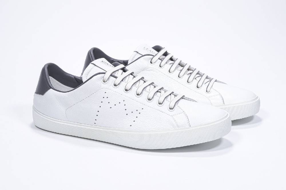 Leather Crown LC06 | Grigio & Bianche - Basse - Uomo