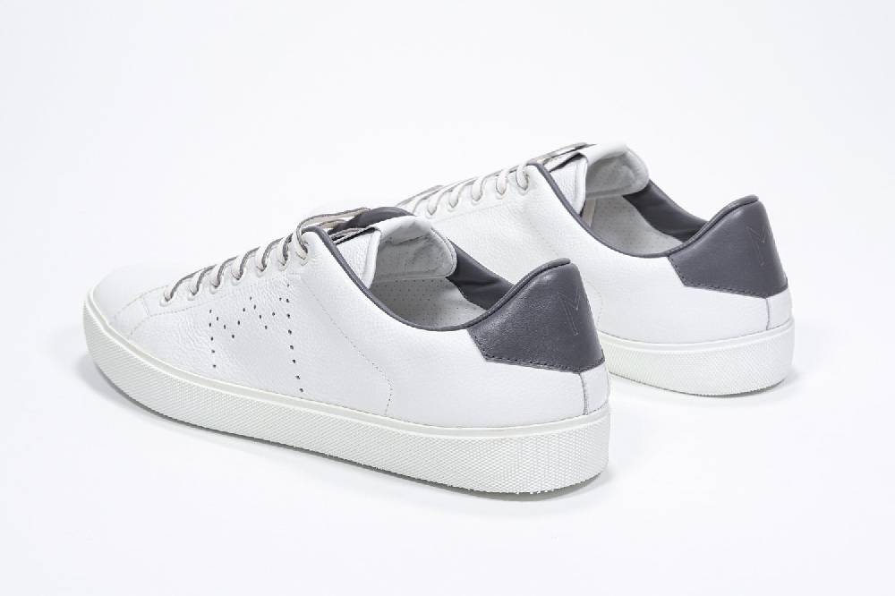 Leather Crown LC06 | Grigio & Bianche - Basse - Uomo