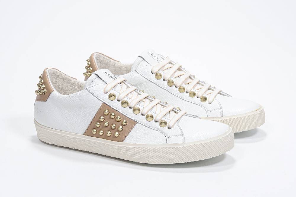 Leather Crown STUDLIGHT | Beige E Bianco - BASSE - Donna