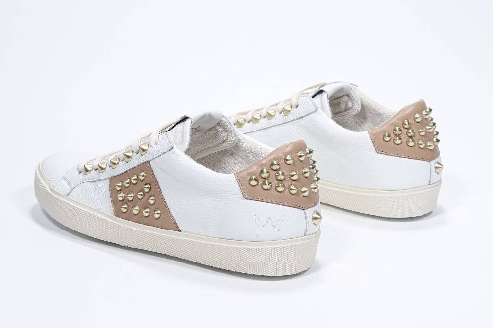 Leather Crown STUDLIGHT | Beige E Bianco - BASSE - Donna