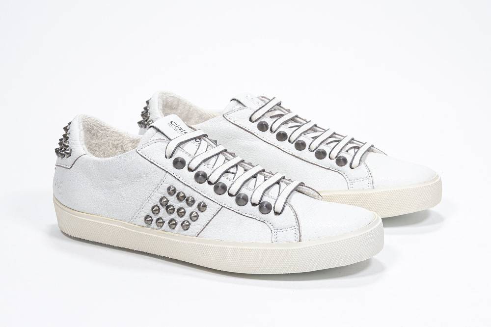 Leather Crown STUDLIGHT | Bianco - BASSE - Donna