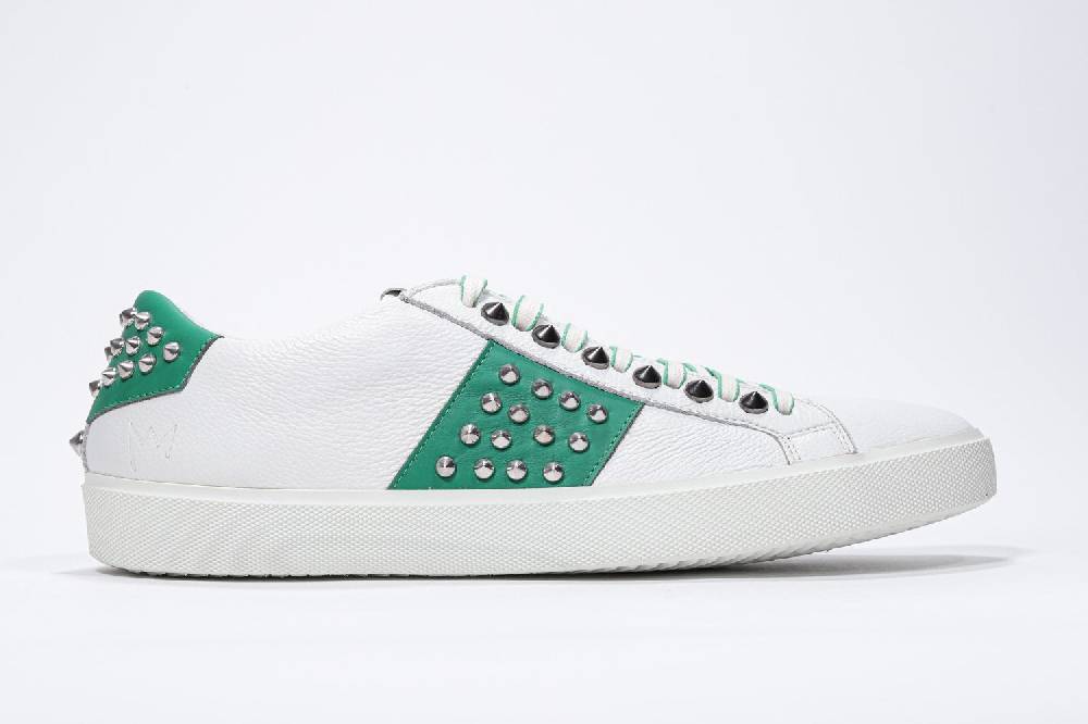 Leather Crown STUDLIGHT | Bianco e verde - BASSE - Uomo
