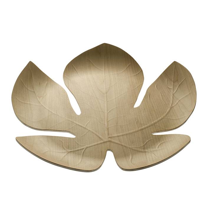Legnoart Adamo Vassoio in legno di acero curvato con incisione tridimensionale e finitura a mano