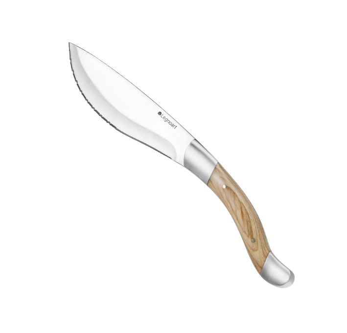 Legnoart Angus Set 4 coltelli da bistecca con manico in Stamina e incisione artistica sul dorso