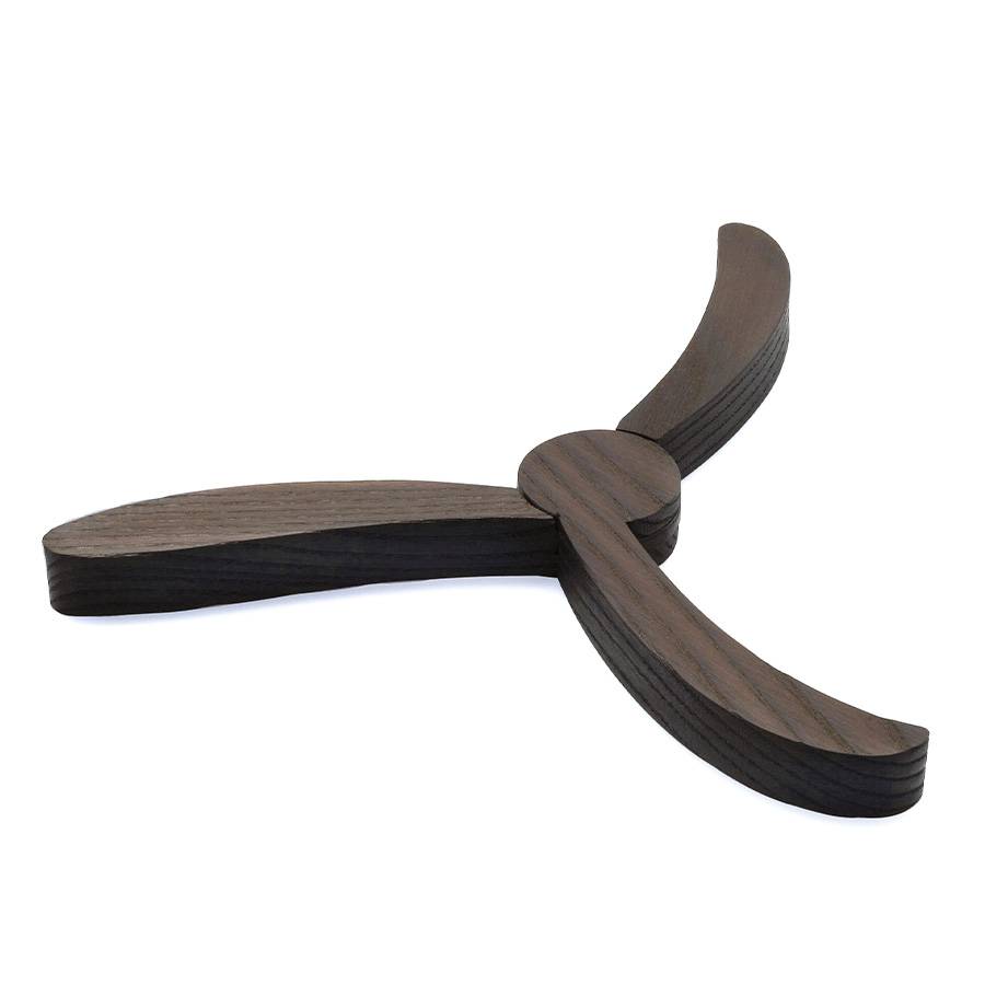 Legnoart Down Sottopentola "Down", in legno scuro di frassino termo trattato, realizzato in Italia