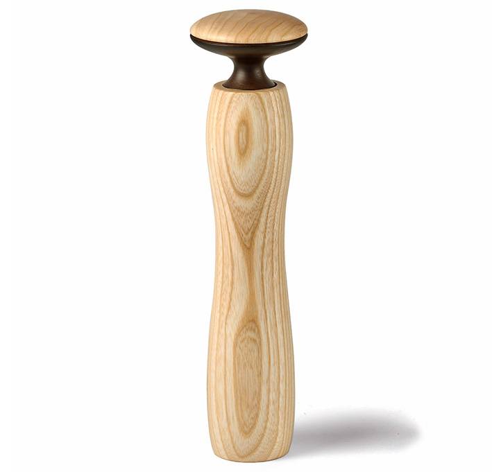 Legnoart HERCULES Macinasale e macinapepe in legno naturale di frassino con macina in ceramica regolabile