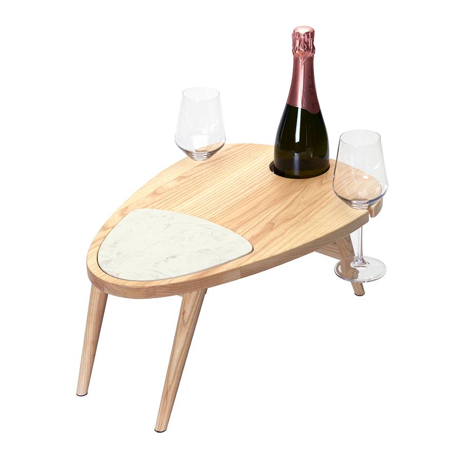 Legnoart Scenario Vassoio per aperitivi, richiudibile, realizzato in legno di frassino massello