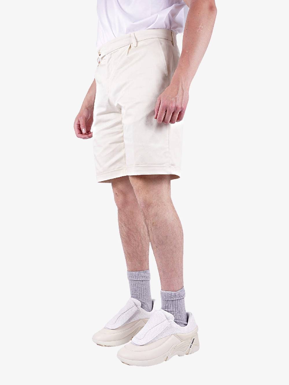 3DICI Shorts Uomo In Cotone Panna