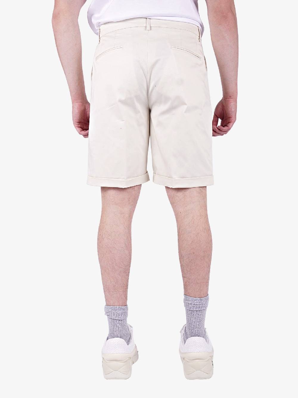 3DICI Shorts Uomo In Cotone Panna