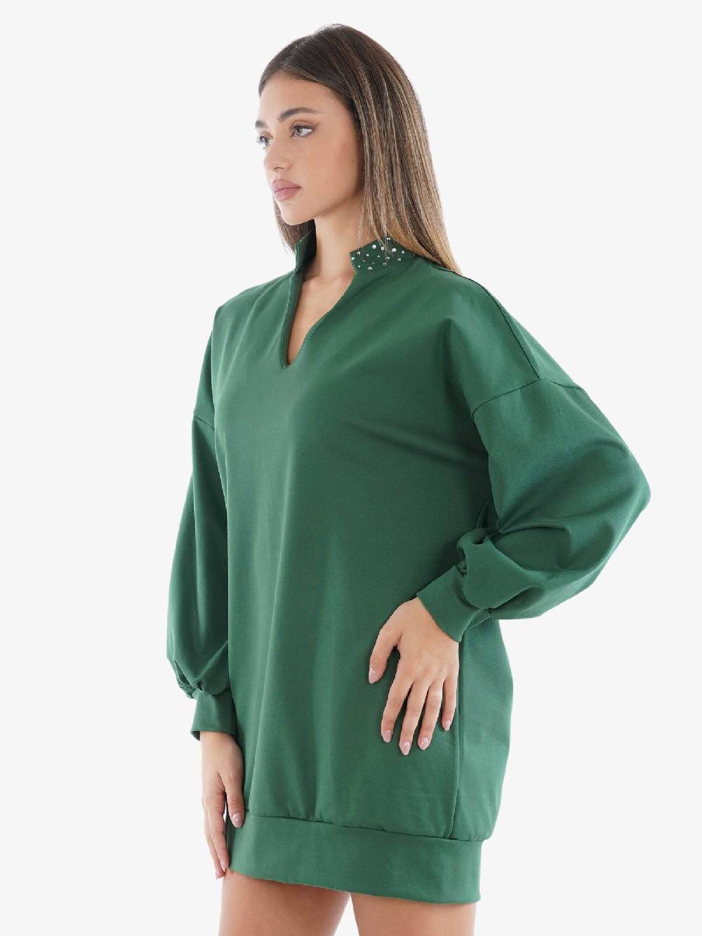 MARIUCCIA Abito Corto 232107 Donna Con Giro Sceso Verde