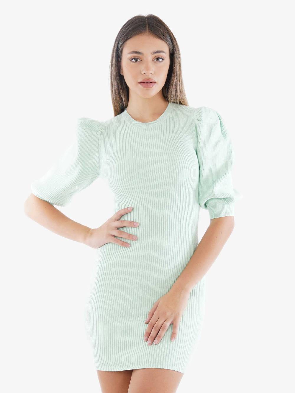 GLAMOROUS Abito Corto CK7134 Donna In Viscosa Verde Menta