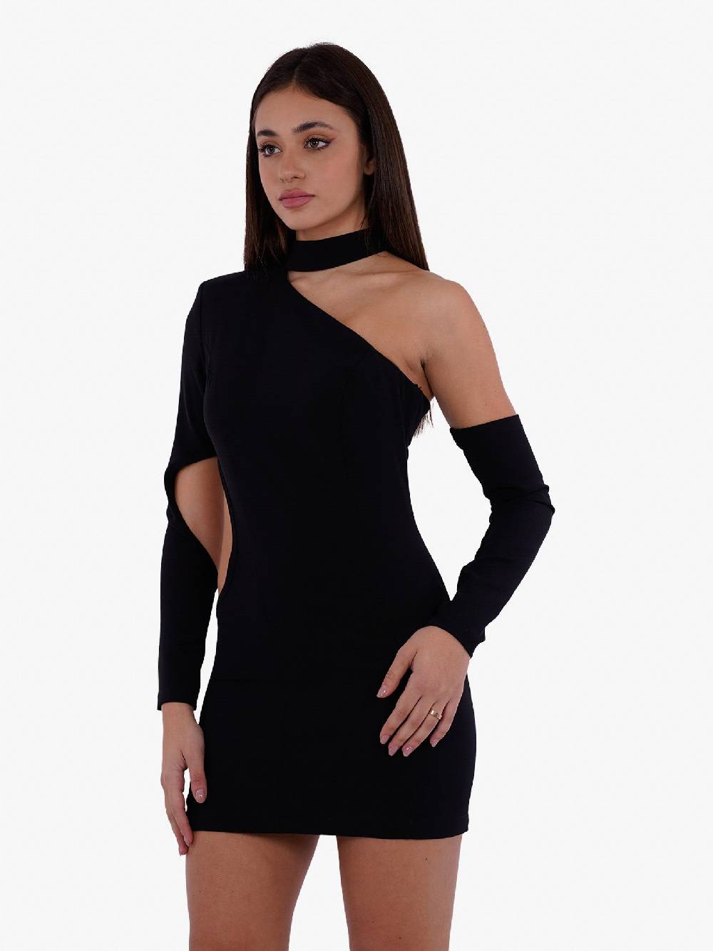 FATALE Abito Corto Soraya Donna Con Dettaglio Cut-out Nero
