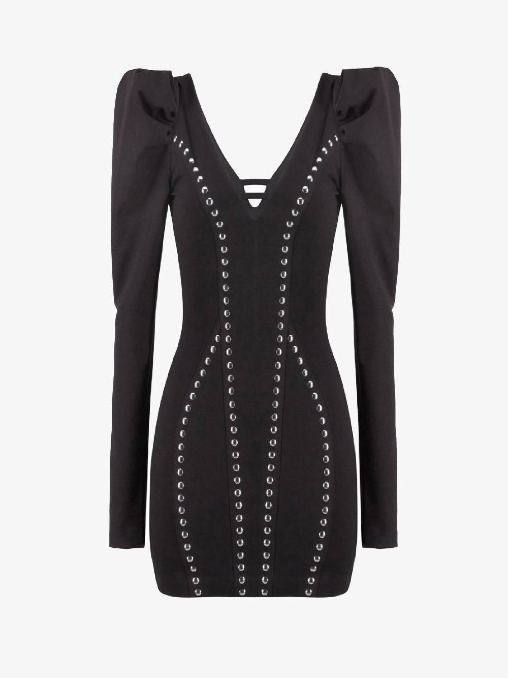 ANIYE BY Abito corto Tubino Stud donna con borchie nero