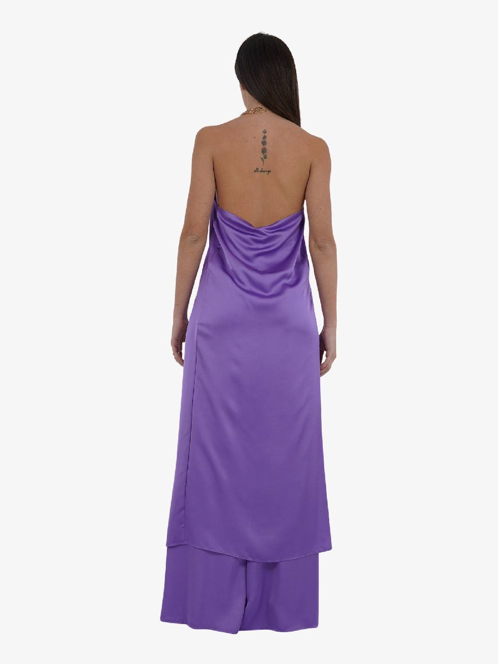 SPACE SIMONA CORSELLINI Abito Fluido In Raso Donna Viola