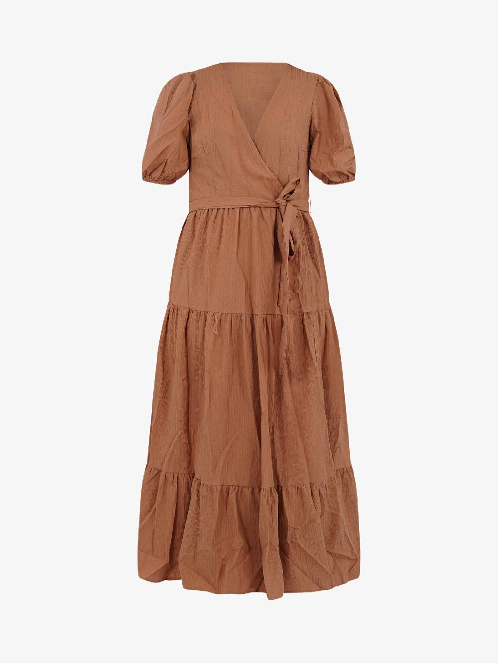 GLAMOROUS Abito Lungo A Strati CK7340 Donna Viscosa Marrone