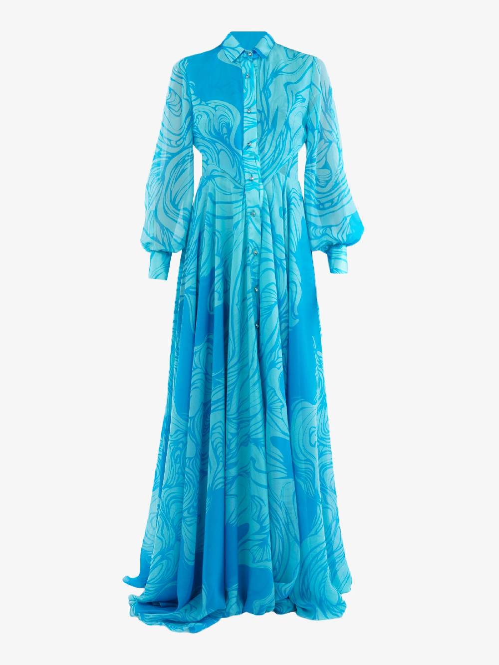 MONIQUE GARCONNE Abito lungo Donna Azzurro Fantasia Acqua