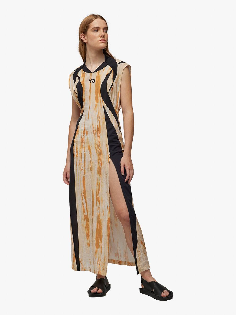 Y-3 Abito Lungo Rust Dye IR6247 Donna Viscosa Multicolor