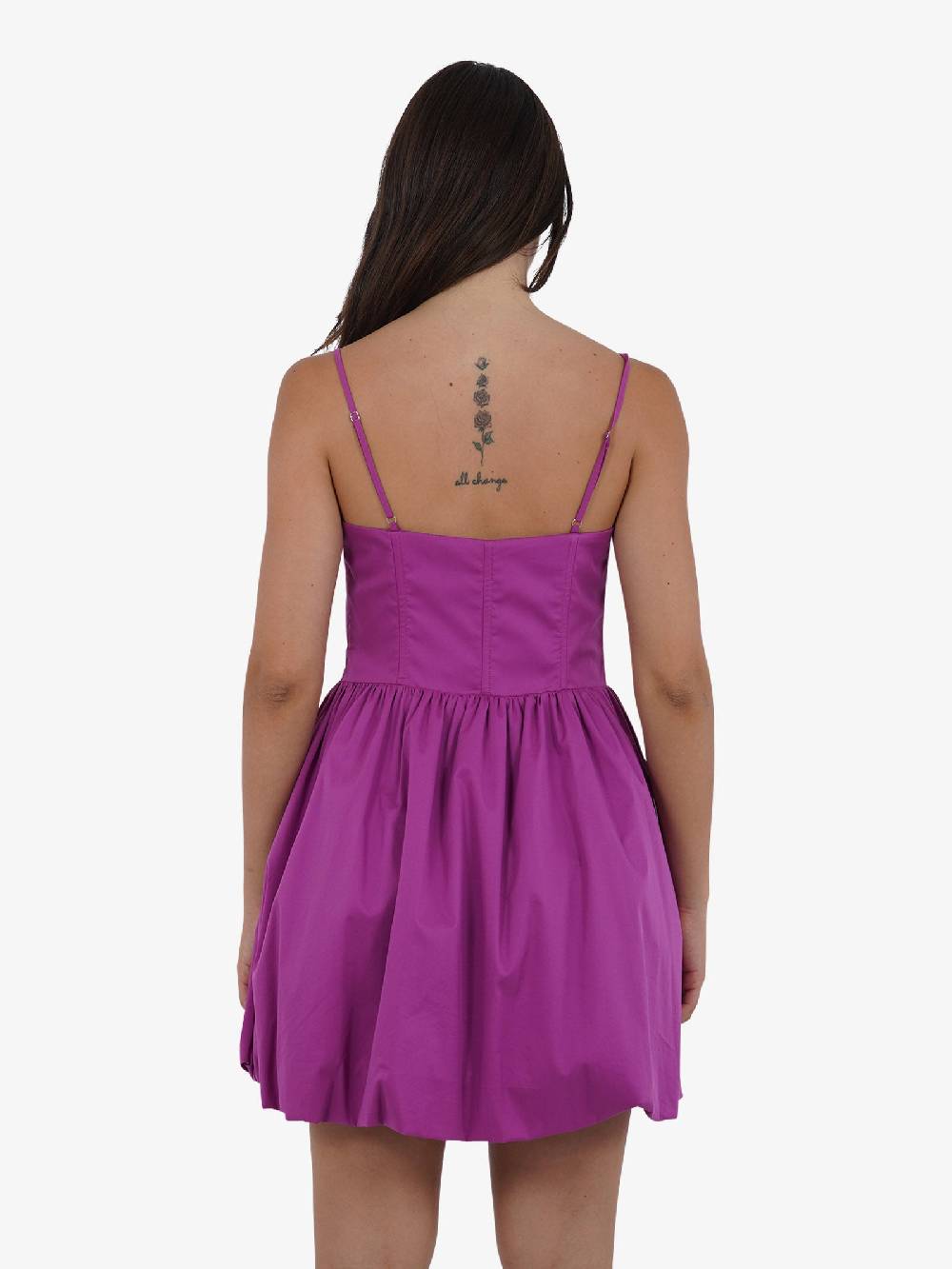 JIJIL Abito Midi Con Arricciatura AB117 Donna Cotone Fucsia