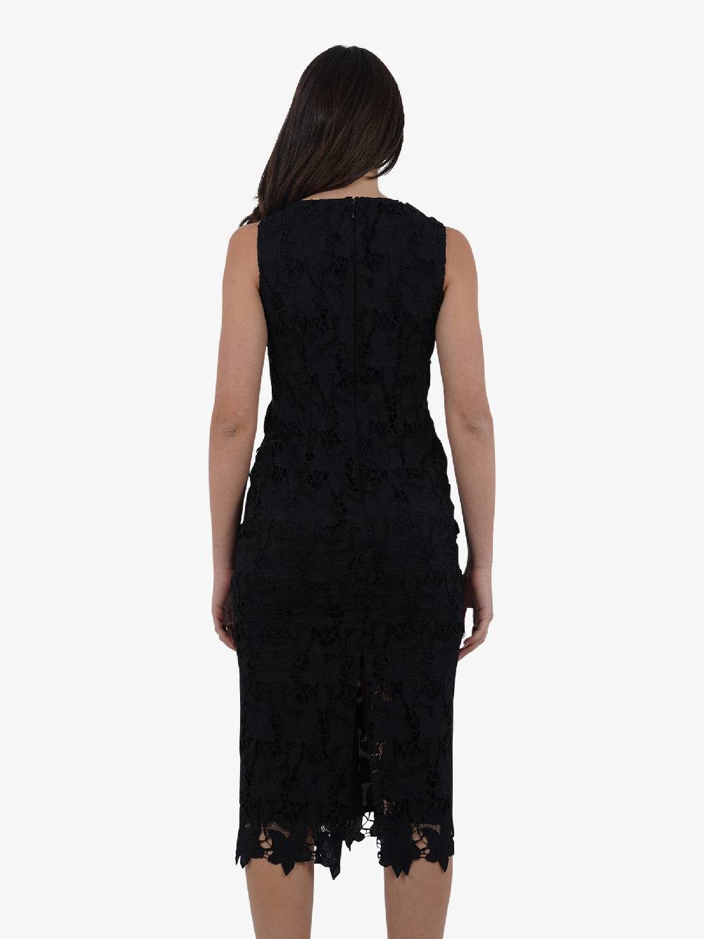 NORA BARTH Abito Midi In Pizzo 24041-146 Donna Cotone Nero