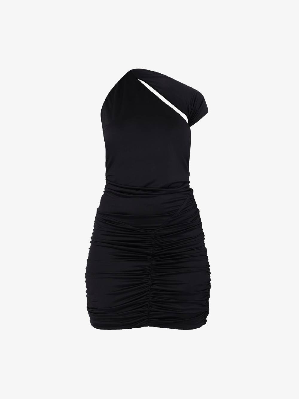 JIJIL Abito Midi Monospalla Asimmetrico AB216 Donna Nero