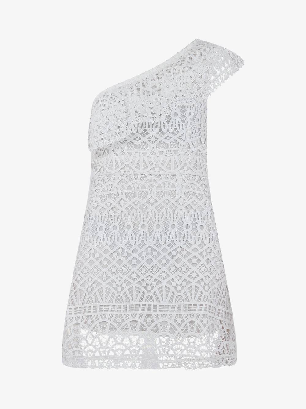 TRASH AND LUXURY Abito Midi Monospalla In Pizzo TL-08SS240538 Donna Panna