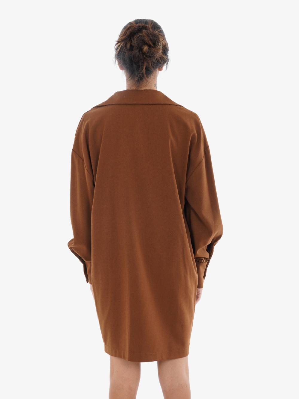 MARIUCCIA Abito Midi Scollo Profondo A V Donna Bruciato