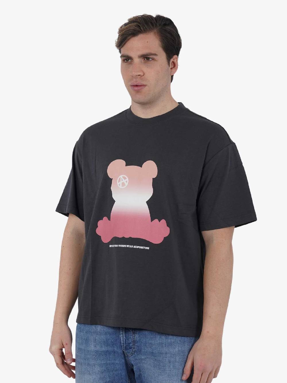 ACUPUNCTURE T-shirt VAIN TEDDY Uomo Cotone Grigio